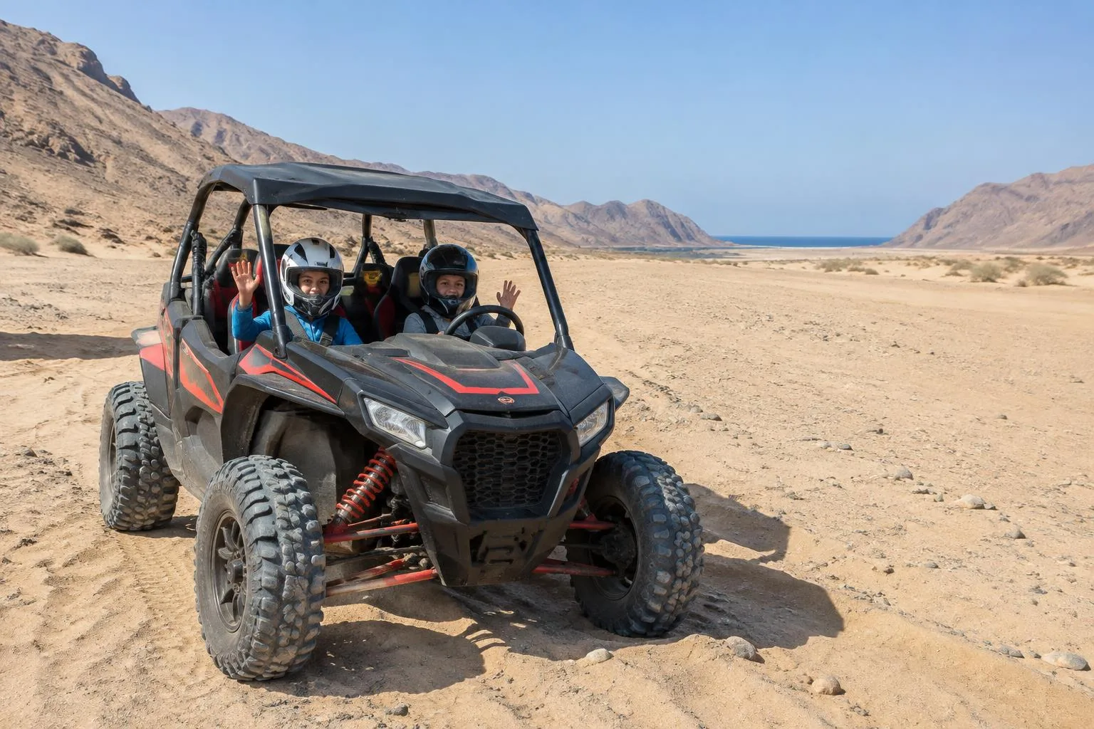 Buggy-safari perheille aamulla: Marsa Alam